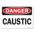 Signmission Safety Sign, OSHA Danger, 12" Height, 18" Width, Caustic, Landscape, D-1218-L-19277 OS-DS-D-1218-L-19277